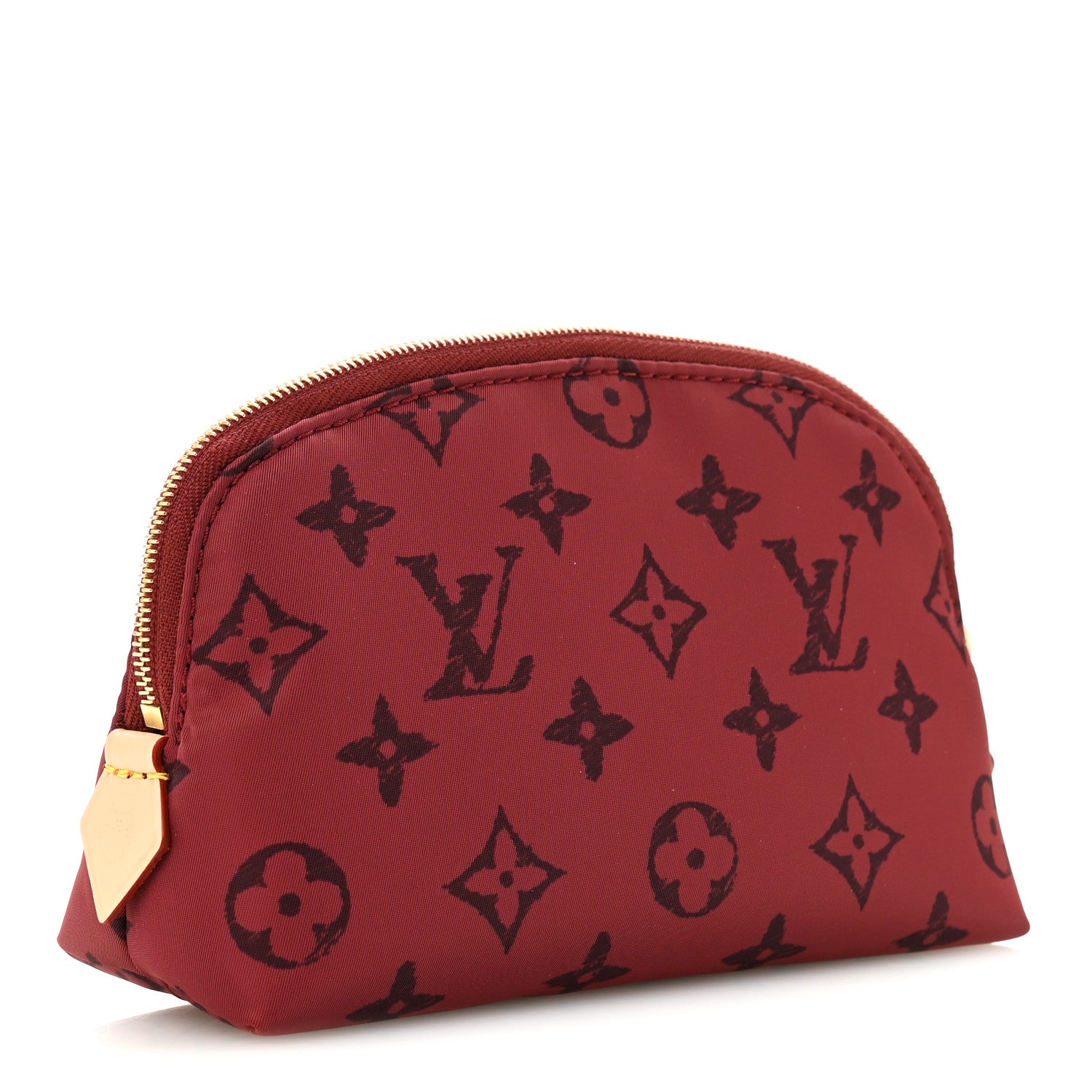 Louis Vuitton LV X Grace Coddington Nylon Cosmetic Pouch PM Red 3 of 6