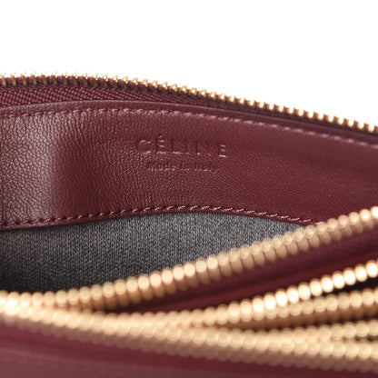 Celine Lambskin Small Trio Crossbody Bag Burgundy 8 of 13