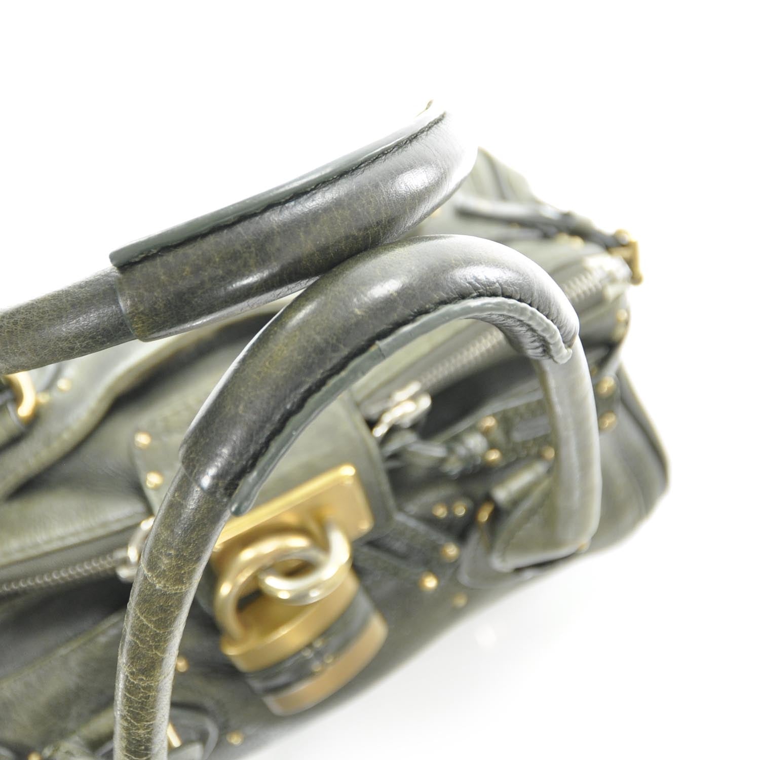 Chloe Leather Medium Paddington Satchel Kaki Green 6 of 15