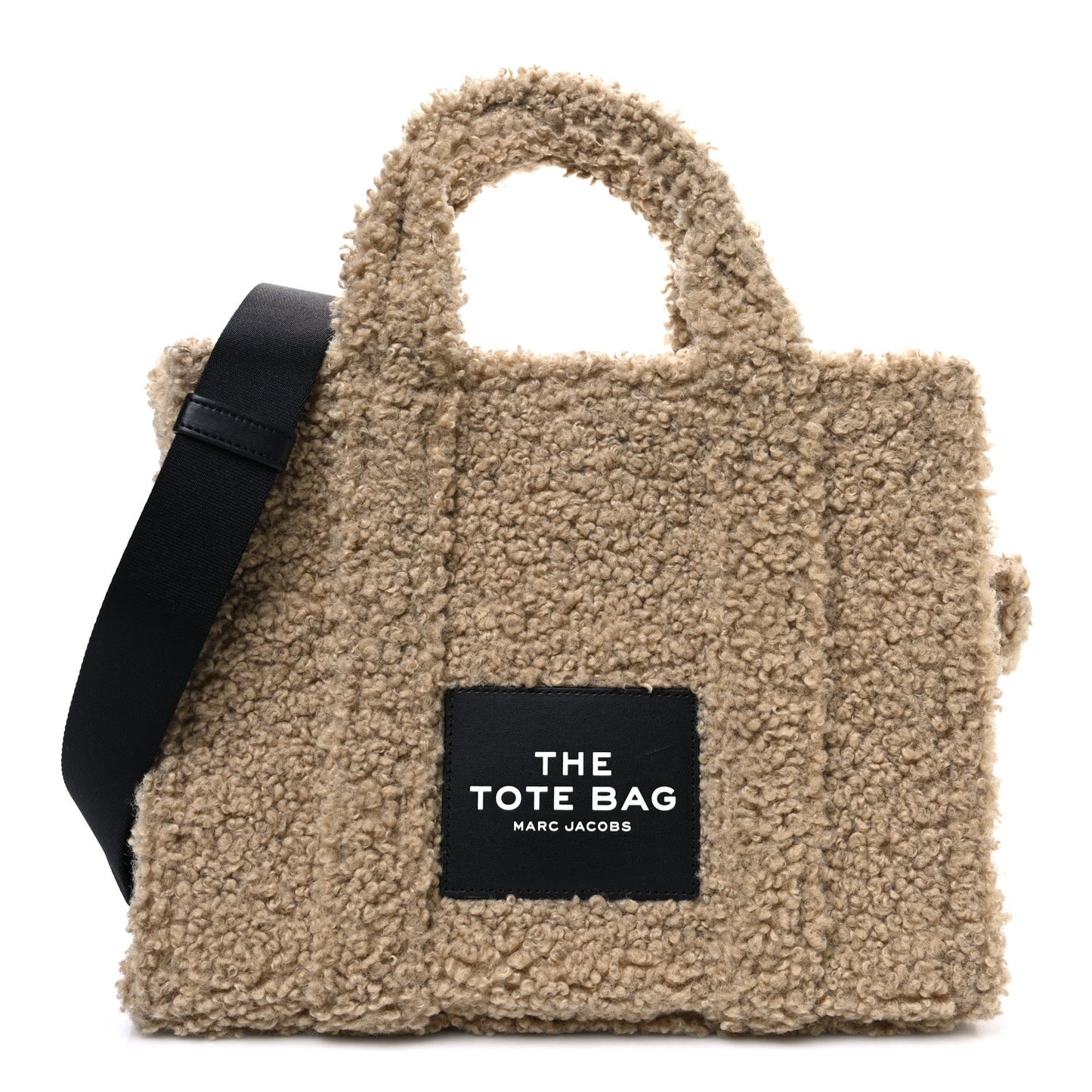 Polyester Cotton Medium The Teddy Traveler Tote Bag Beige