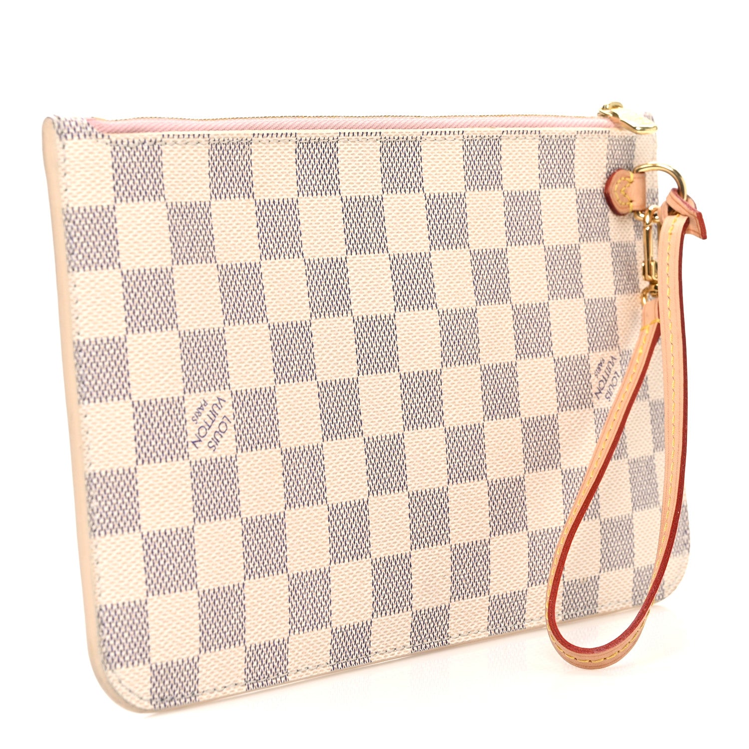 Louis Vuitton Damier Azur Neverfull MM GM Pochette Rose Ballerine 3 of 6