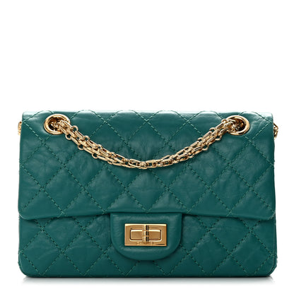 Chanel Aged Calfskin Quilted 2.55 Reissue Mini Flap Green 1 of 12