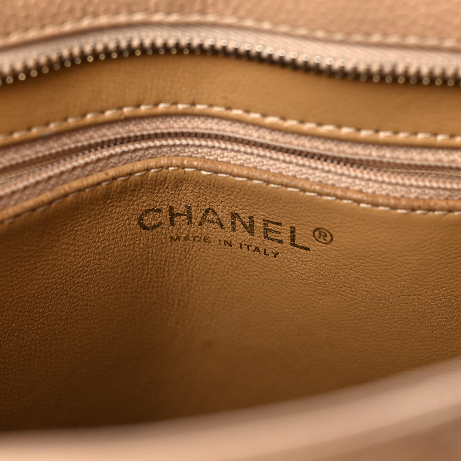 Chanel Caviar Quilted Medallion Tote Beige 6 of 16