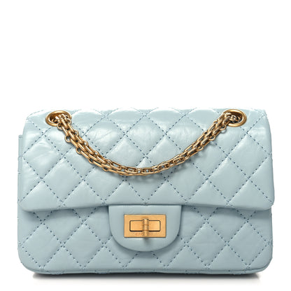 Chanel Aged Calfskin Quilted 2.55 Reissue Mini Flap Light Blue 1 of 10