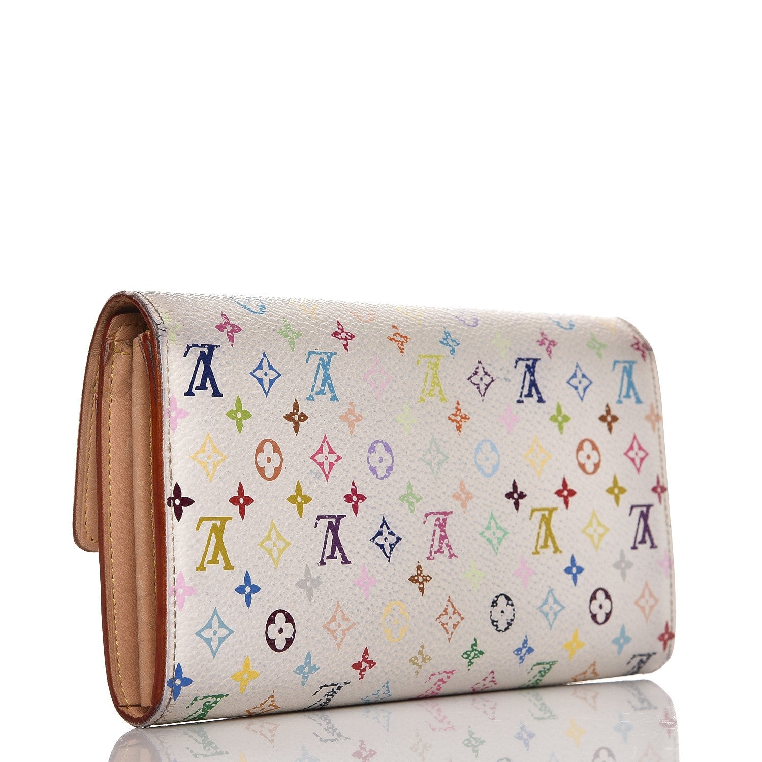Louis Vuitton Monogram Multicolor Sarah Wallet White 3 of 12