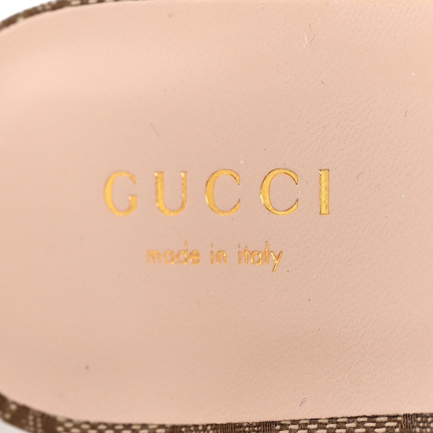 Monogram Nappa Chalotte Horsebit Ankle Strap 75mm Flatform Sandals 37 Beige Ebony