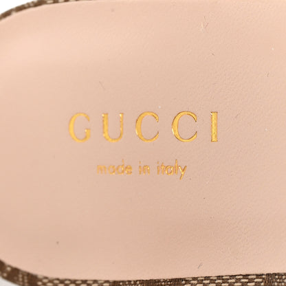 Gucci Monogram Nappa Chalotte Horsebit Ankle Strap 75mm Flatform Sandals 37 Beige Ebony 8 of 10