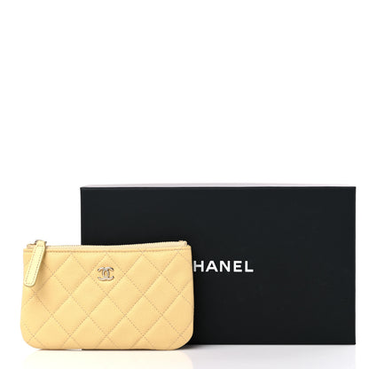 Chanel Caviar Quilted Small Pouch Yellow 9 of 9
