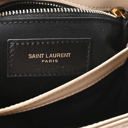 Saint Laurent Calfskin Y Quilted Monogram Toy Loulou Crossbody Bag Dark Beige 6 of 11