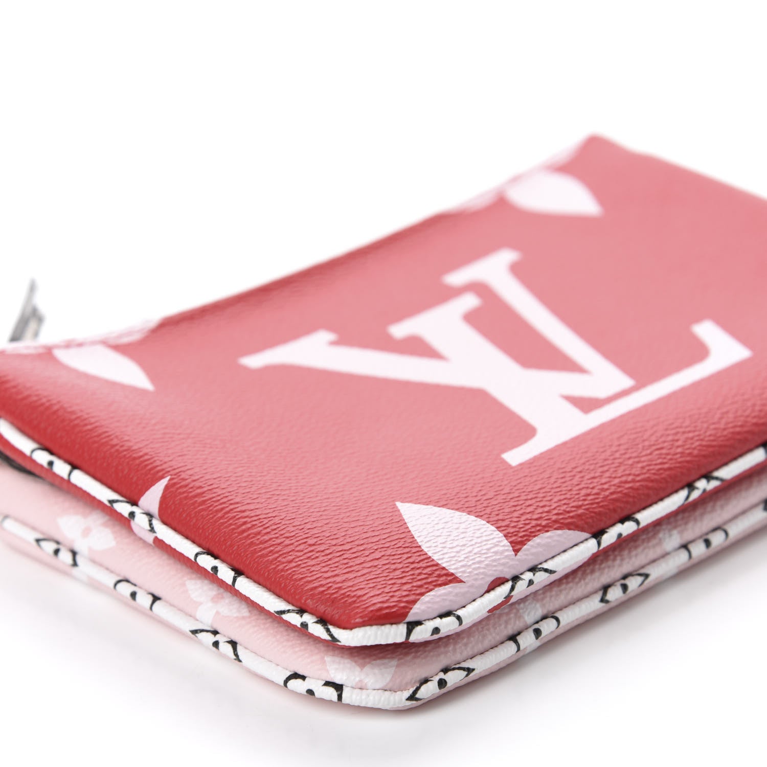 Louis Vuitton Monogram Giant Double Zip Pochette Rouge 6 of 11