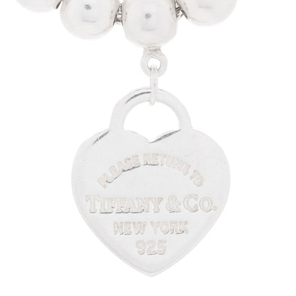 Tiffany Sterling Silver Enamel 4mm Return To Tiffany Heart Tag Bead Bracelet Pink 3 of 3