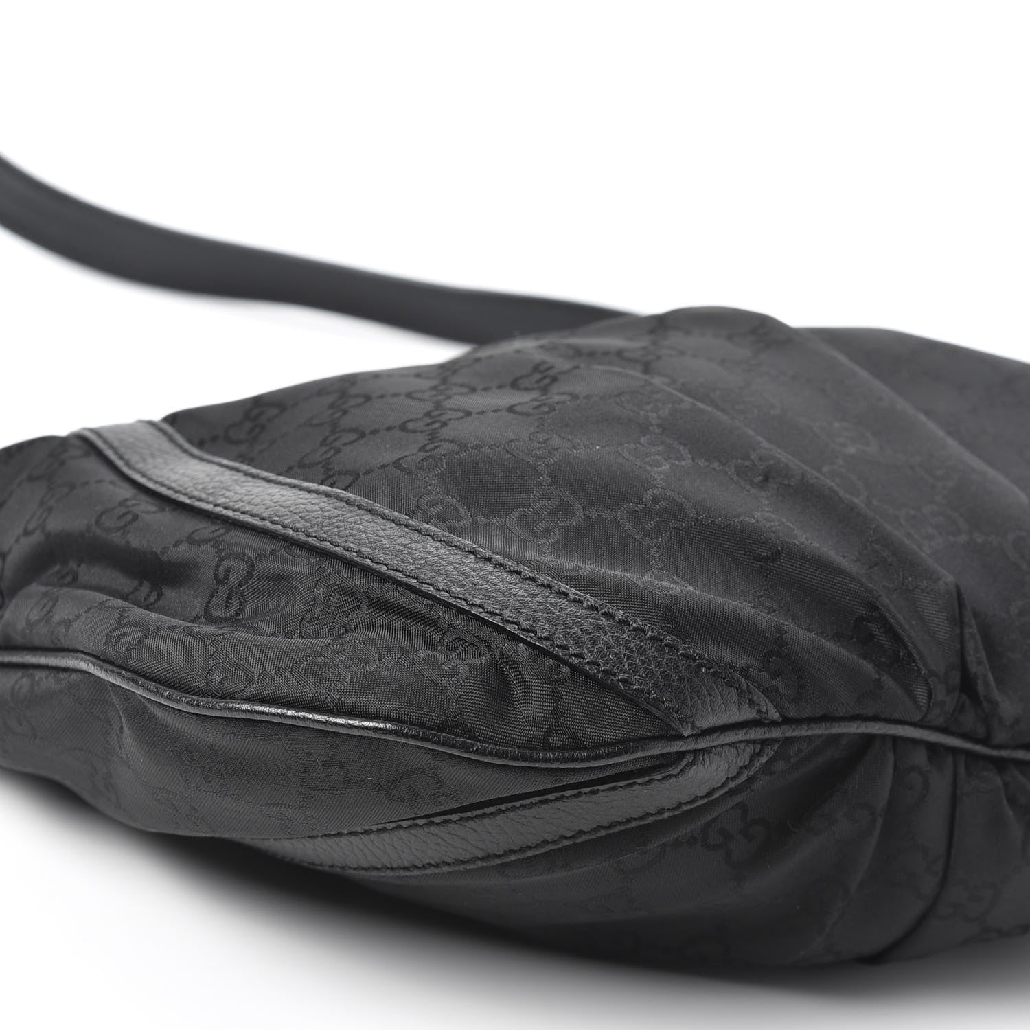 Gucci Nylon Monogram Small D Silver Ring Messenger Black 5 of 9