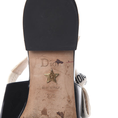Christian Dior Patent Ribbon J'Adior Slingback Ballet Flats 35.5 Black 10 of 11