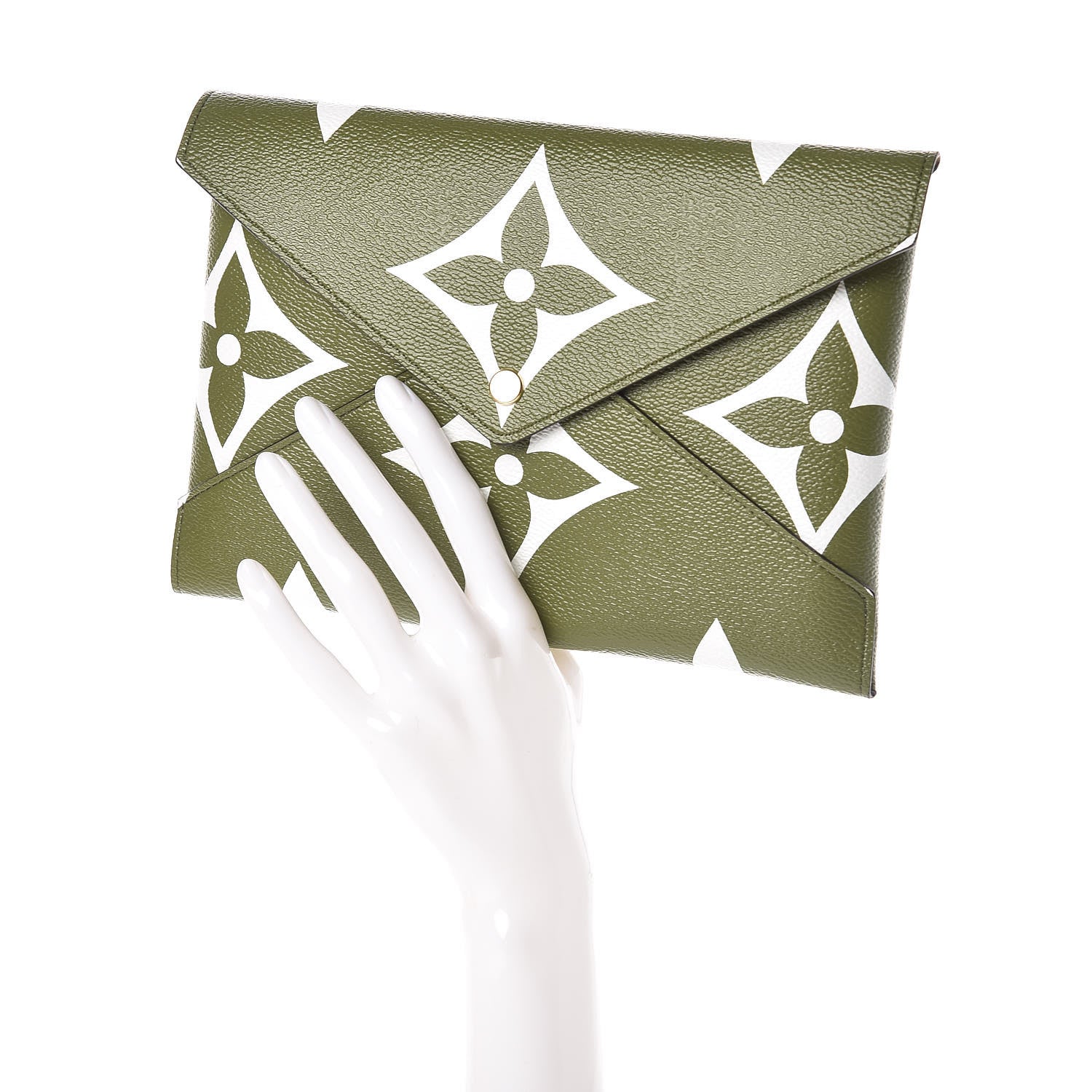 Louis Vuitton Monogram Giant Large Kirigami Pochette Kaki 2 of 10