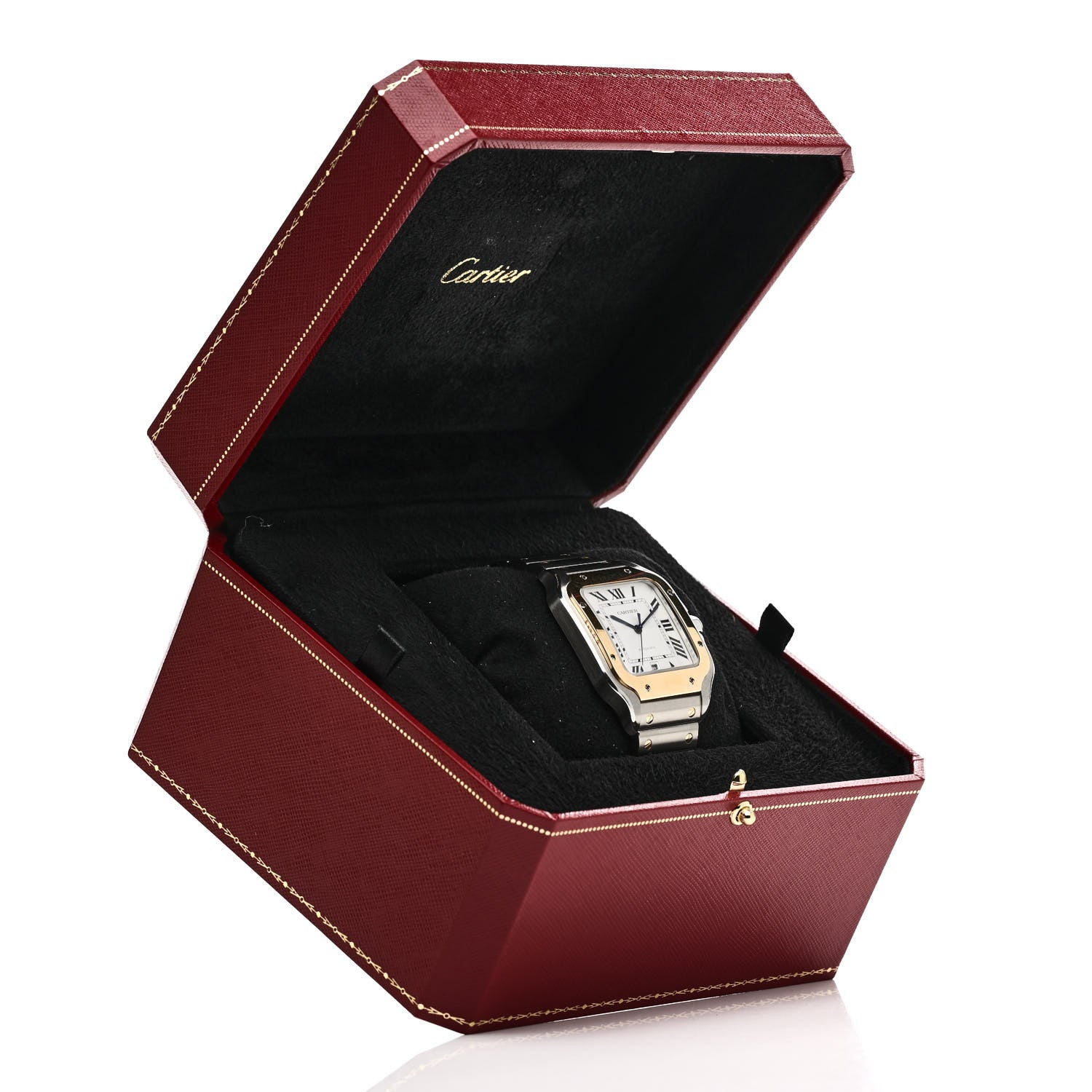 Cartier Stainless Steel 18K Yellow Gold 39.8mm Santos De Cartier Automatic Watch 5 of 5