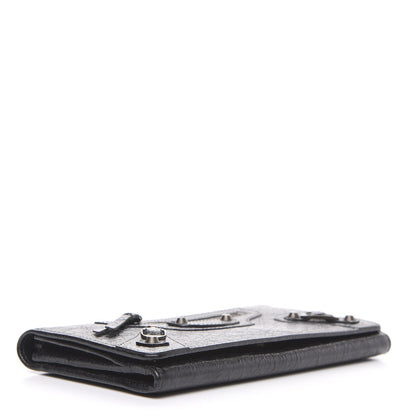 Balenciaga Agneau Classic Hardware Money Wallet Black 3 of 5