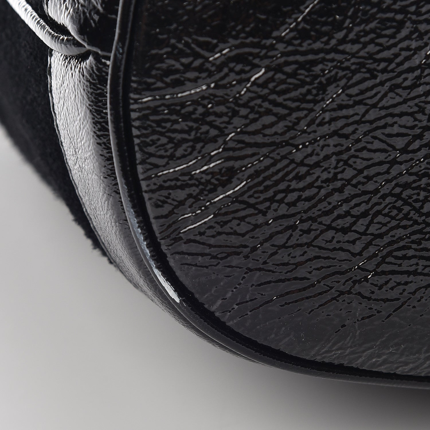 Gucci Suede Patent Web Medium Rajah Bucket Bag Black 16 of 16
