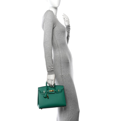 Hermes Epsom Birkin Sellier 25 Vert Jade 2 of 14