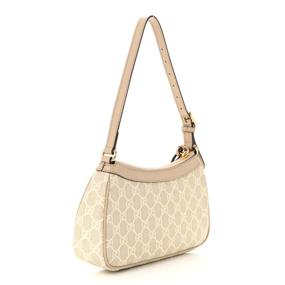 Gucci GG Supreme Monogram Textured Dollar Calfskin Small Ophidia Hobo Beige Mystic White Oatmeal 3 of 11