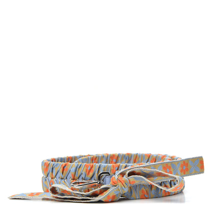 Fendi Calfskin Ribbon Lace Up Floral Strap You Blue 1 of 4