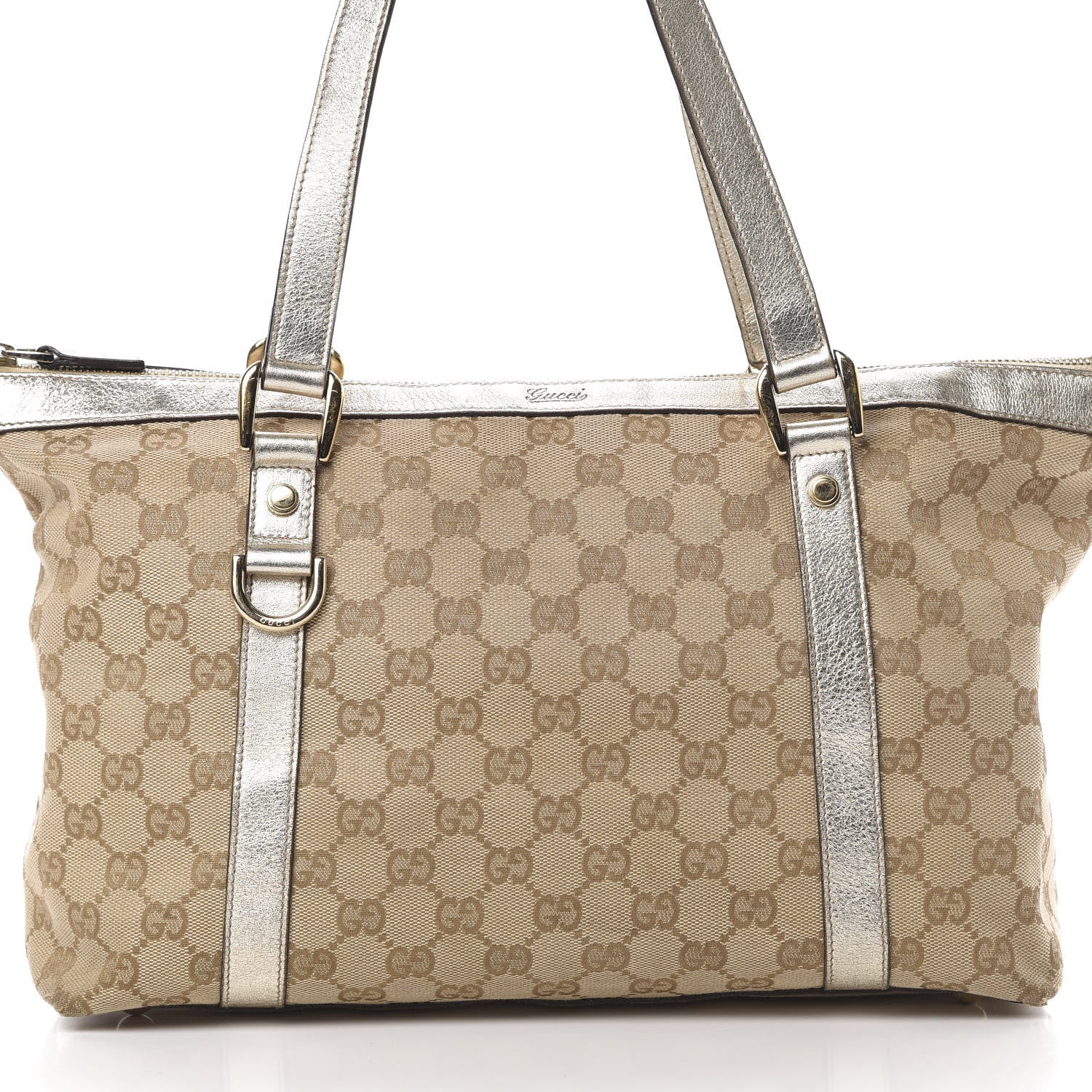 Gucci Monogram Medium Abbey Tote Metallic 8 of 18