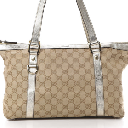 Gucci Monogram Medium Abbey Tote Metallic 8 of 18