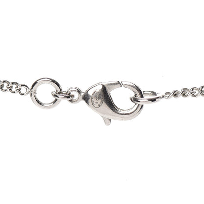 Chanel Baguette Crystal CC Pendant Necklace Silver 4 of 6
