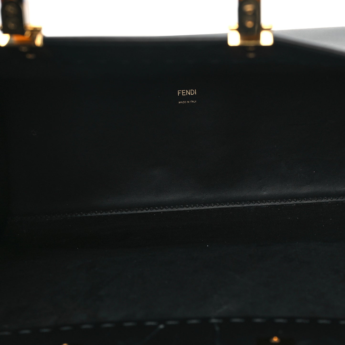 Vitello King Plexiglass Medium Fendi Sunshine Shopper Tote Black
