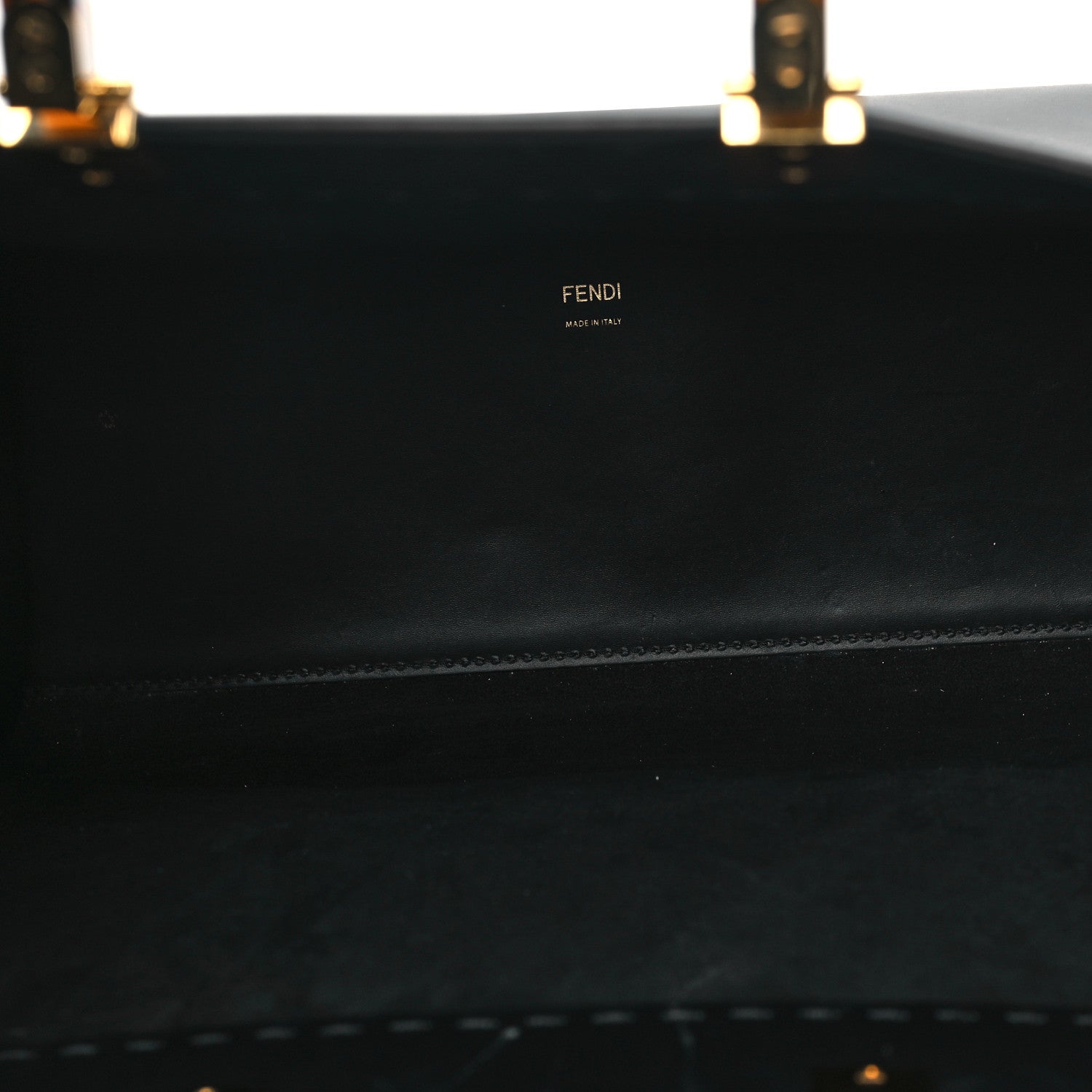 Fendi Vitello King Plexiglass Medium Fendi Sunshine Shopper Tote Black 5 of 11