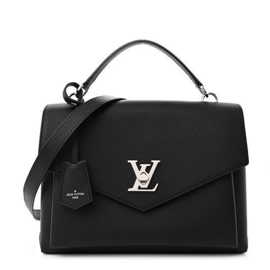Soft Calfskin My Lockme Top Handle Black