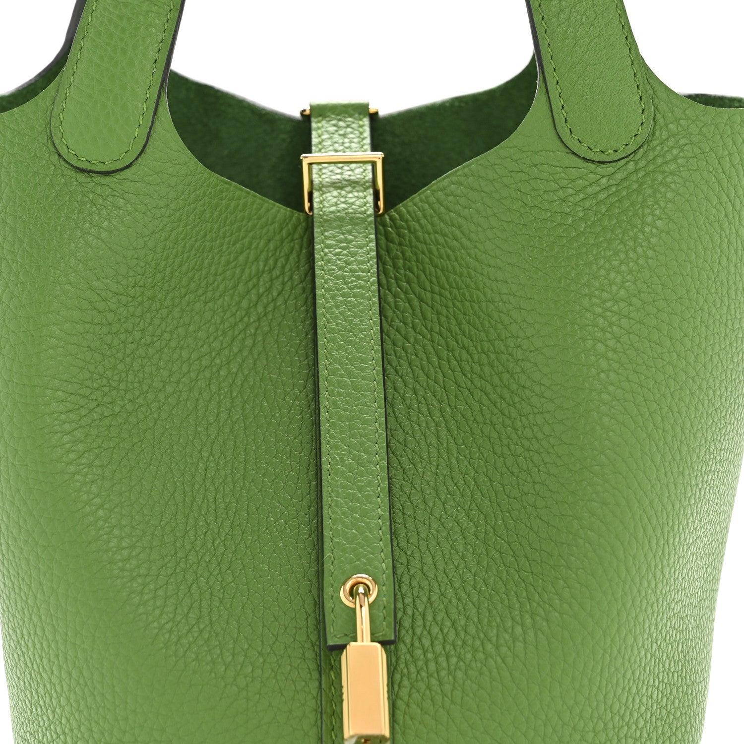 Hermes Taurillon Clemence Picotin Lock 18 PM Vert Yucca 8 of 12