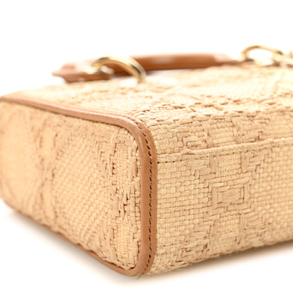 Christian Dior Raffia Macro Cannage Lady D-Joy Natural 9 of 10
