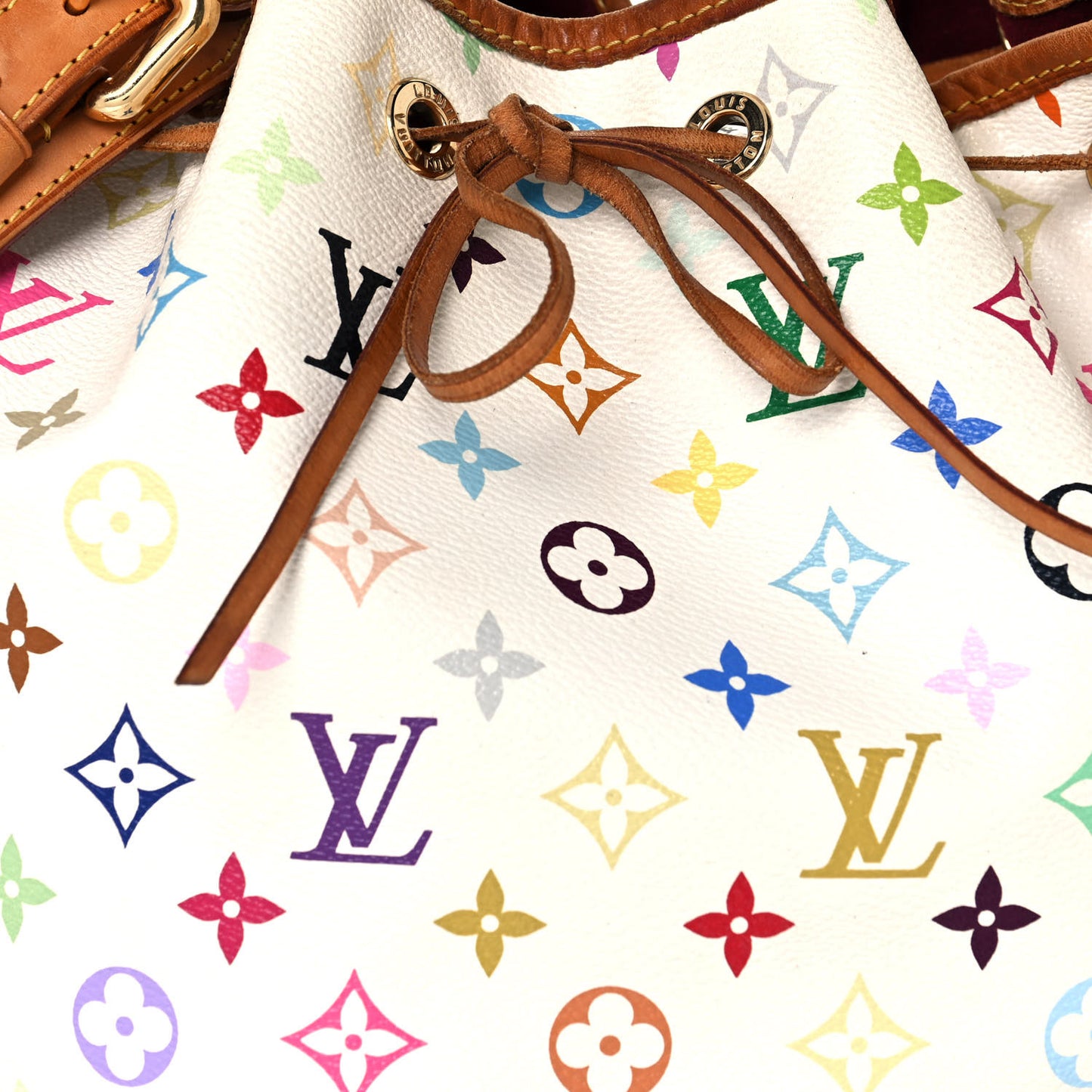 Monogram Multicolor Petit Noe White