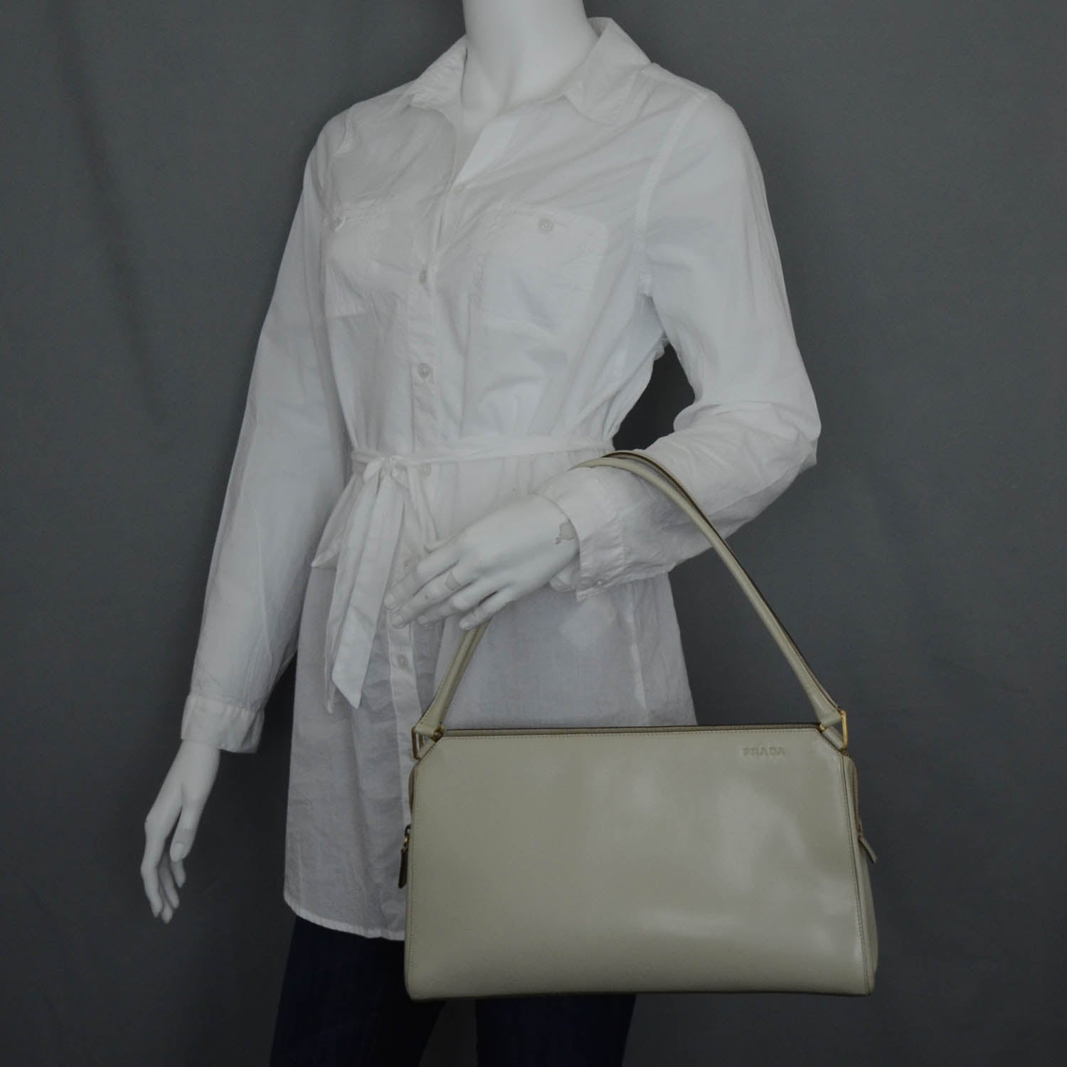 Prada Spazzolato Shoulder Bag 2 of 11