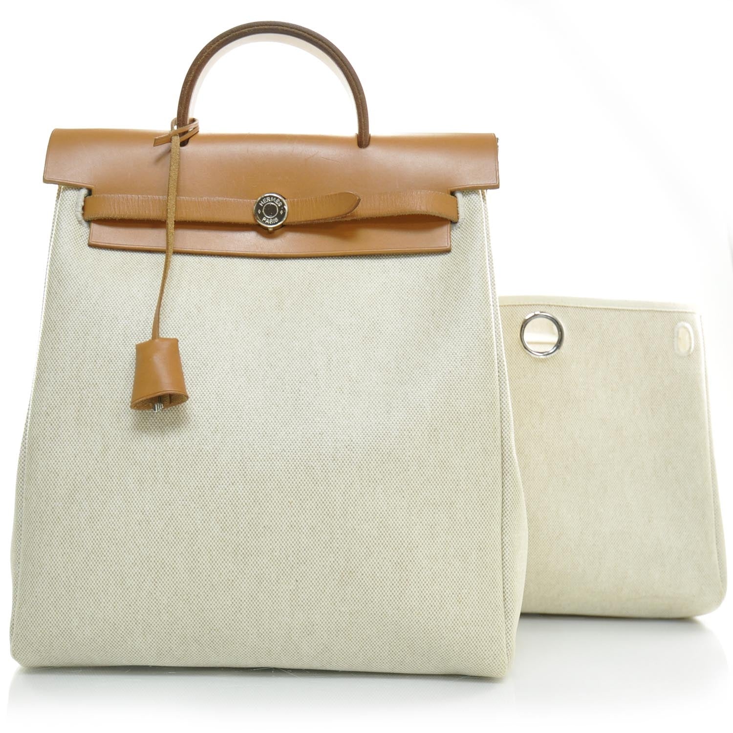 Hermes Toile HERBAG GM Backpack Bag Natural 1 of 11