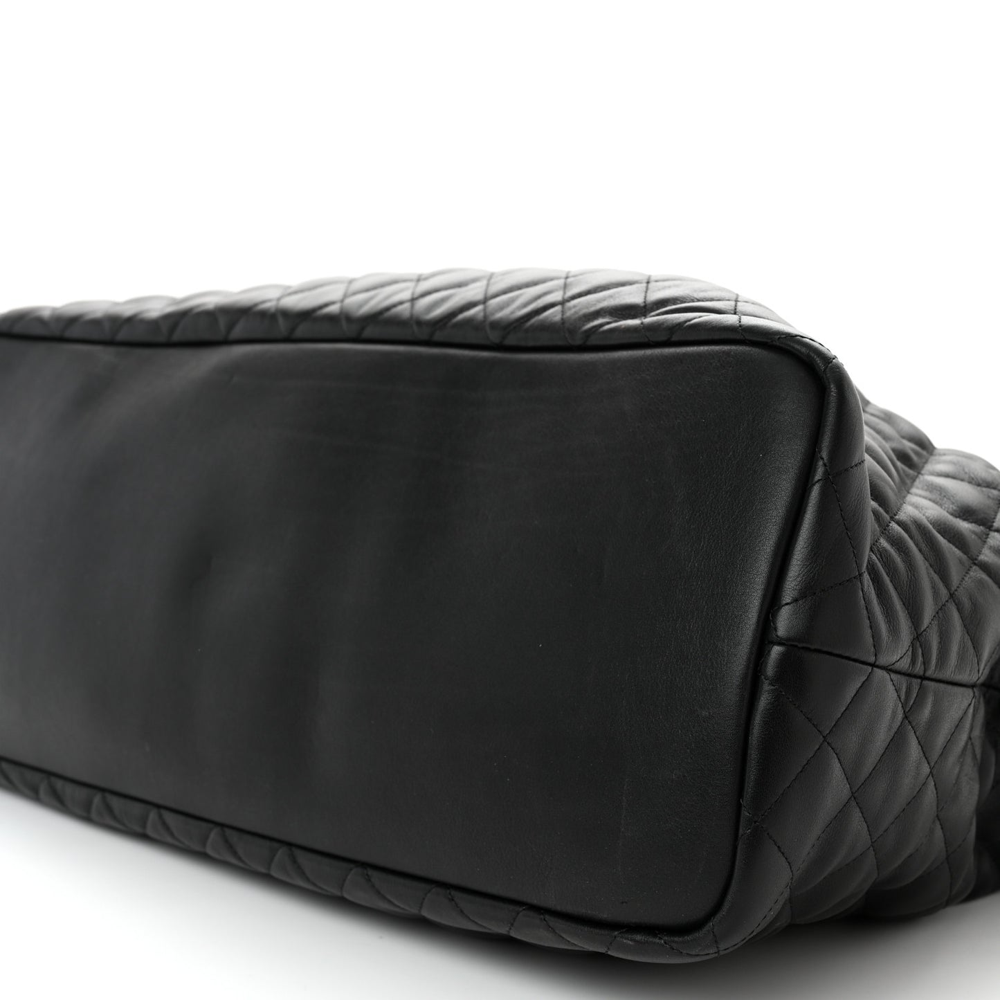 Calfskin Quilted ES Giant Travel Bag Black