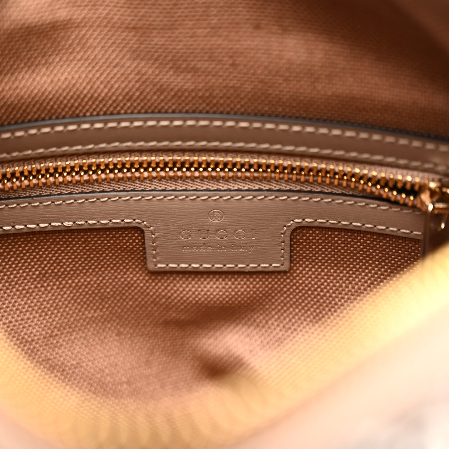 GG Shadow Monogram Super Mini Ophidia Shoulder Bag Taupe