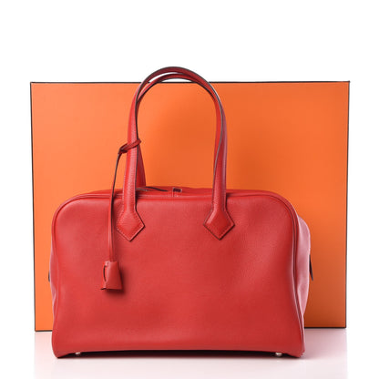 Hermes Taurillon Novillo Victoria II 35 Geranium 8 of 15