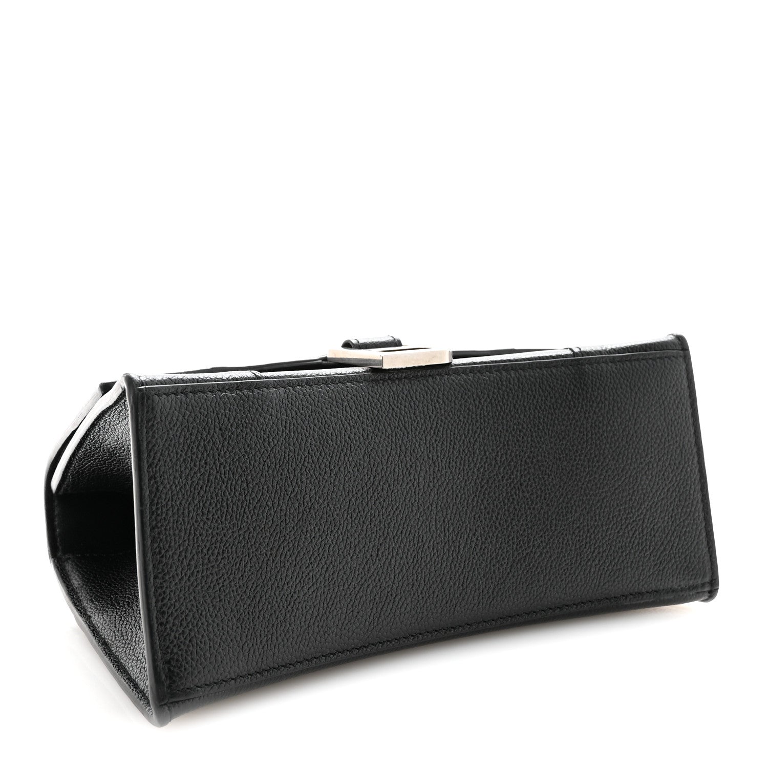 Balenciaga Grained Calfskin Small Hourglass Top Handle Bag Black 3 of 8
