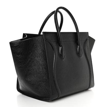 Celine Shiny Goatskin Medium Phantom Luggage Black 2 of 12