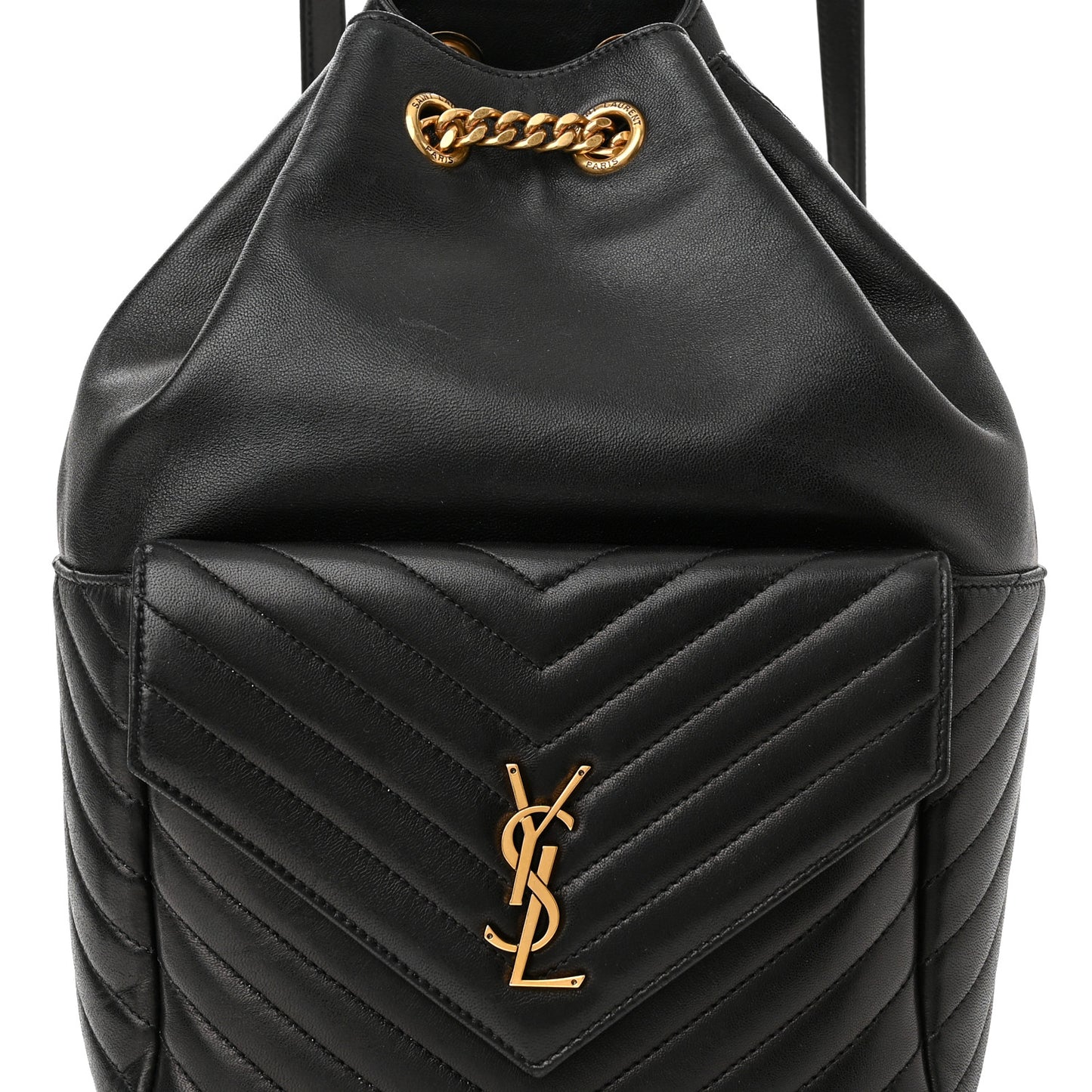 Lambskin Matelasse Monogram Joe Backpack Black