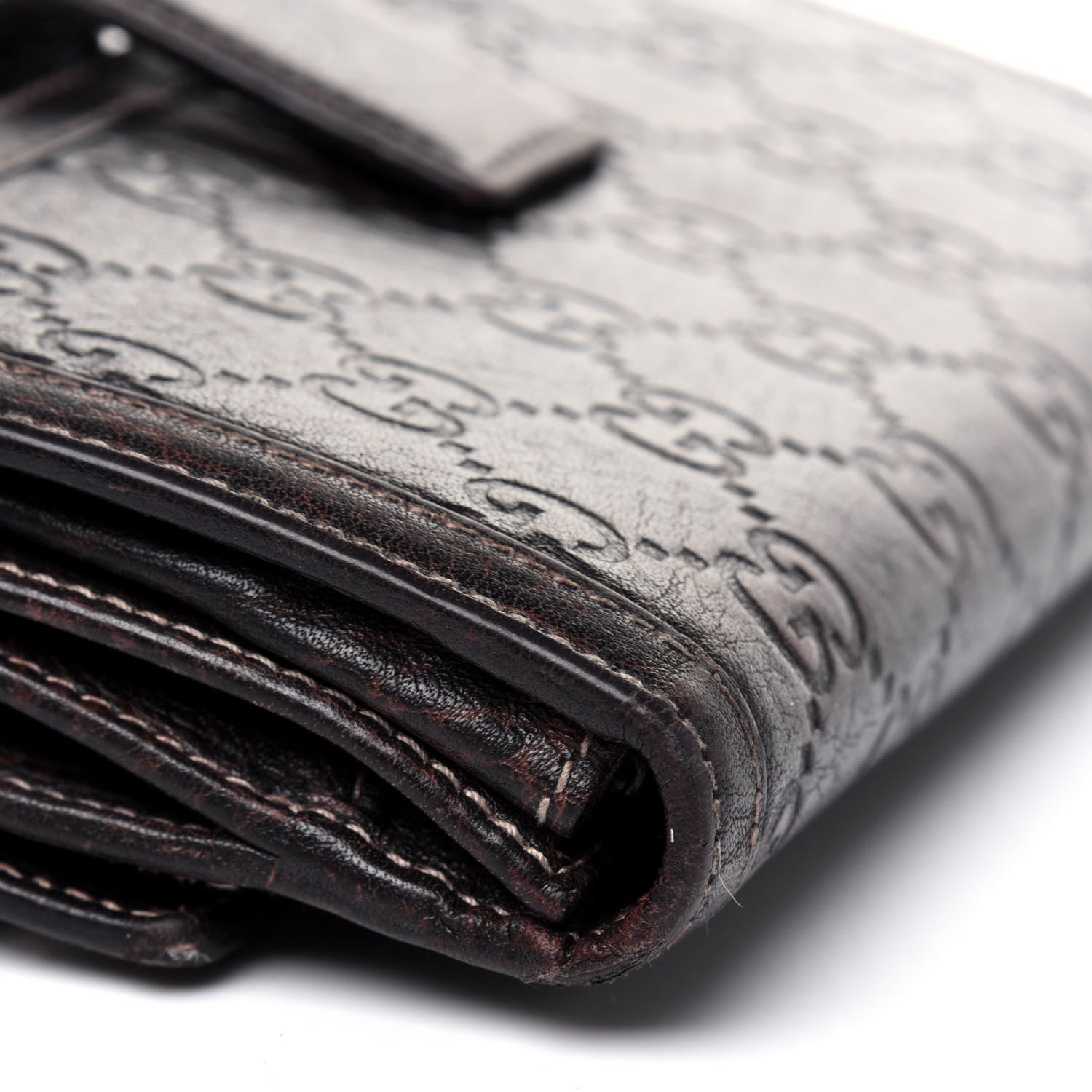 Gucci Guccissima Horsebit Continental Wallet Dark Brown 13 of 18