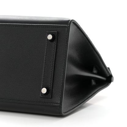 Hermes Madame Calfskin Matte Alligator Swift Faubourg Midnight Birkin Sellier 20 Black 10 of 12