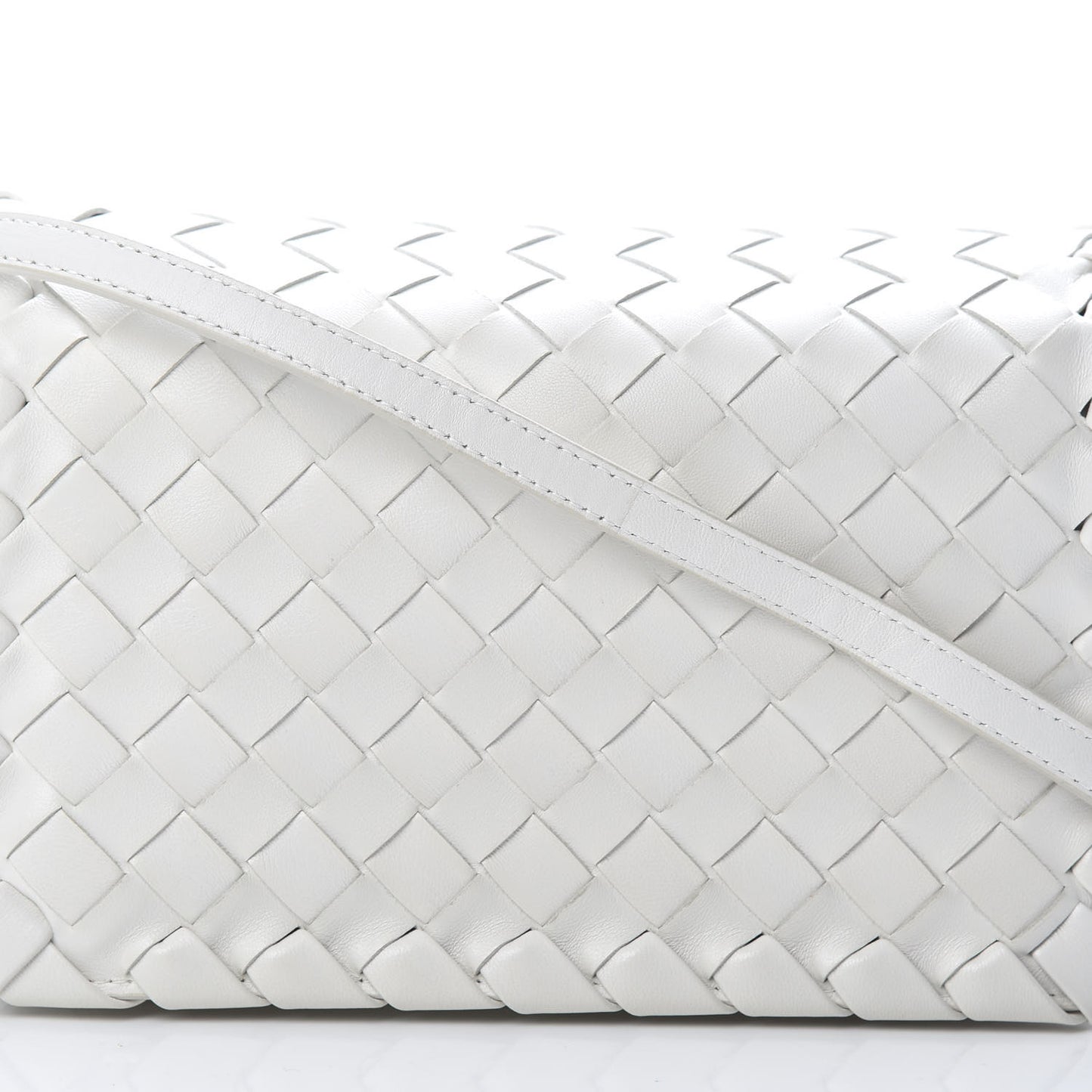 Nappa Intrecciato Shoulder Bag White