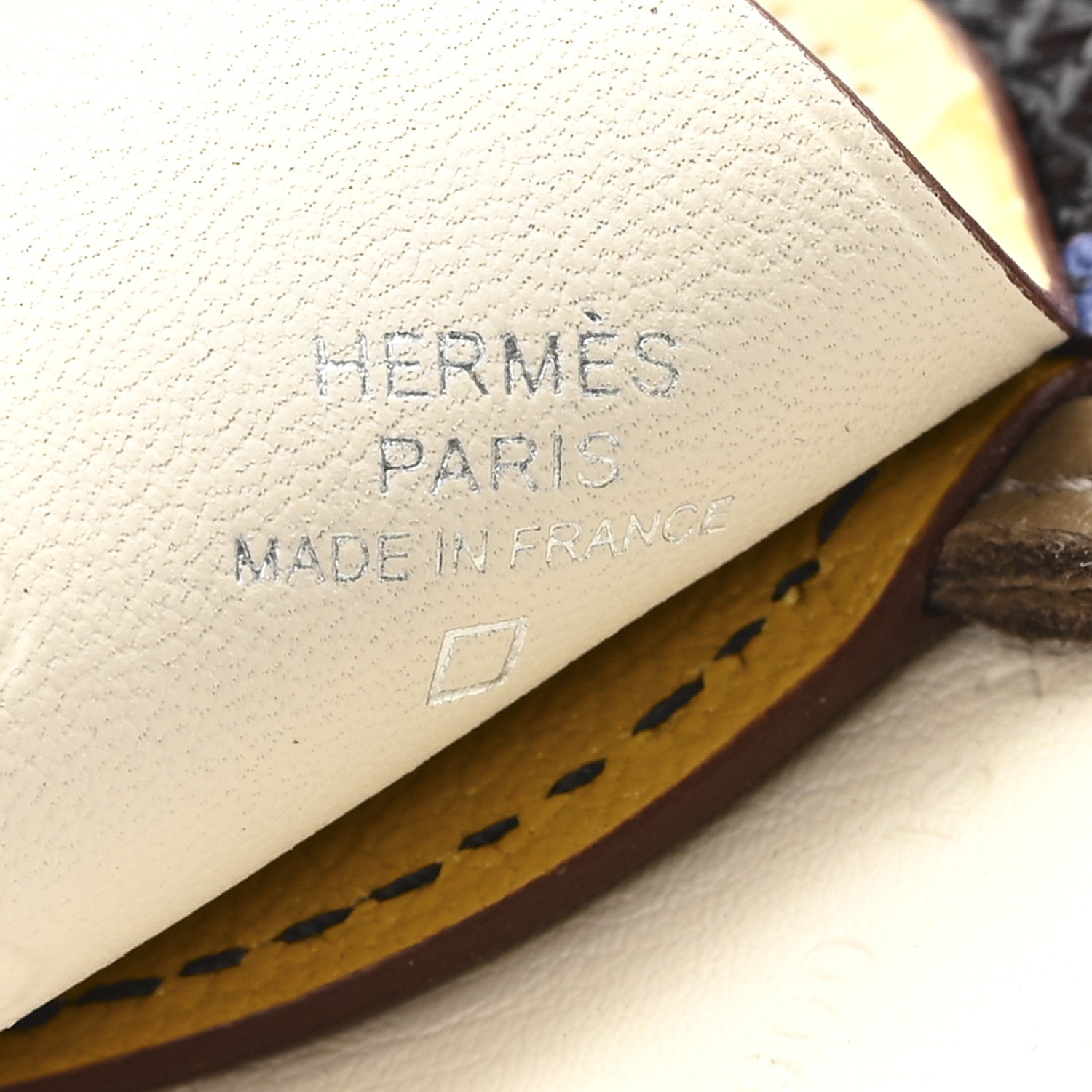 Hermes Epsom Chevre Mysore Swift Alligator Lizard Birdy Bag Charm Jaune Ambre Vanille Gris Fonce Bleu Saphir Bleu Glacier Etoupe 3 of 5