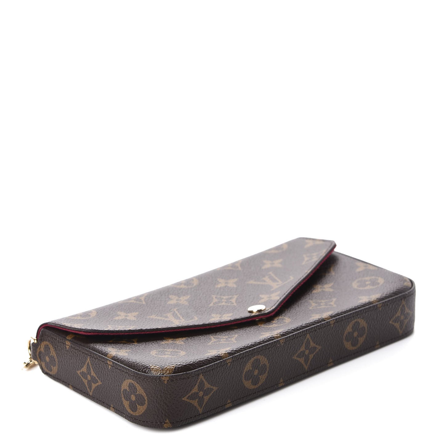 Monogram Pochette Felicie Chain Wallet Fuchsia