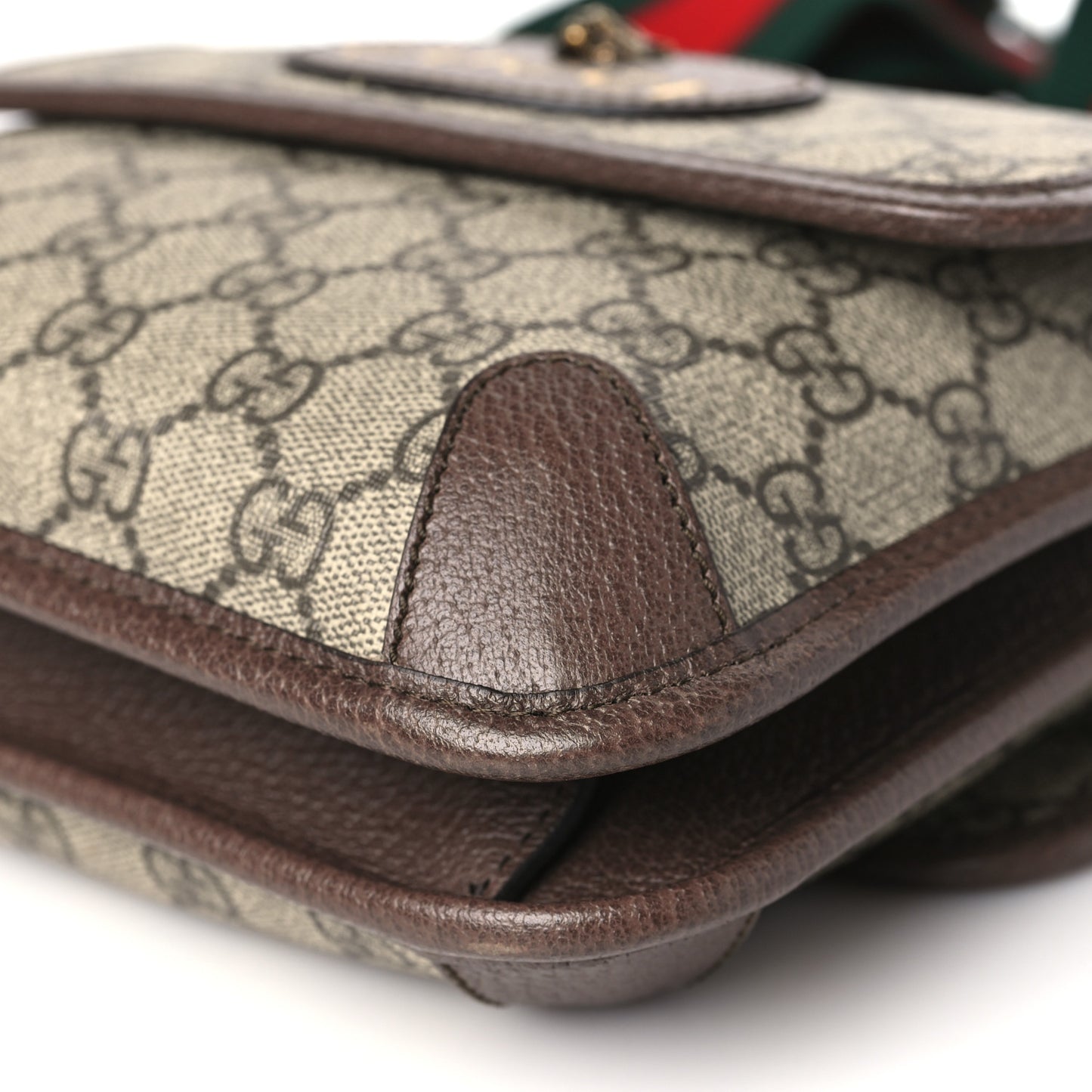 GG Supreme Monogram Web Small Neo Vintage Double Flap Messenger Bag Beige New Acero