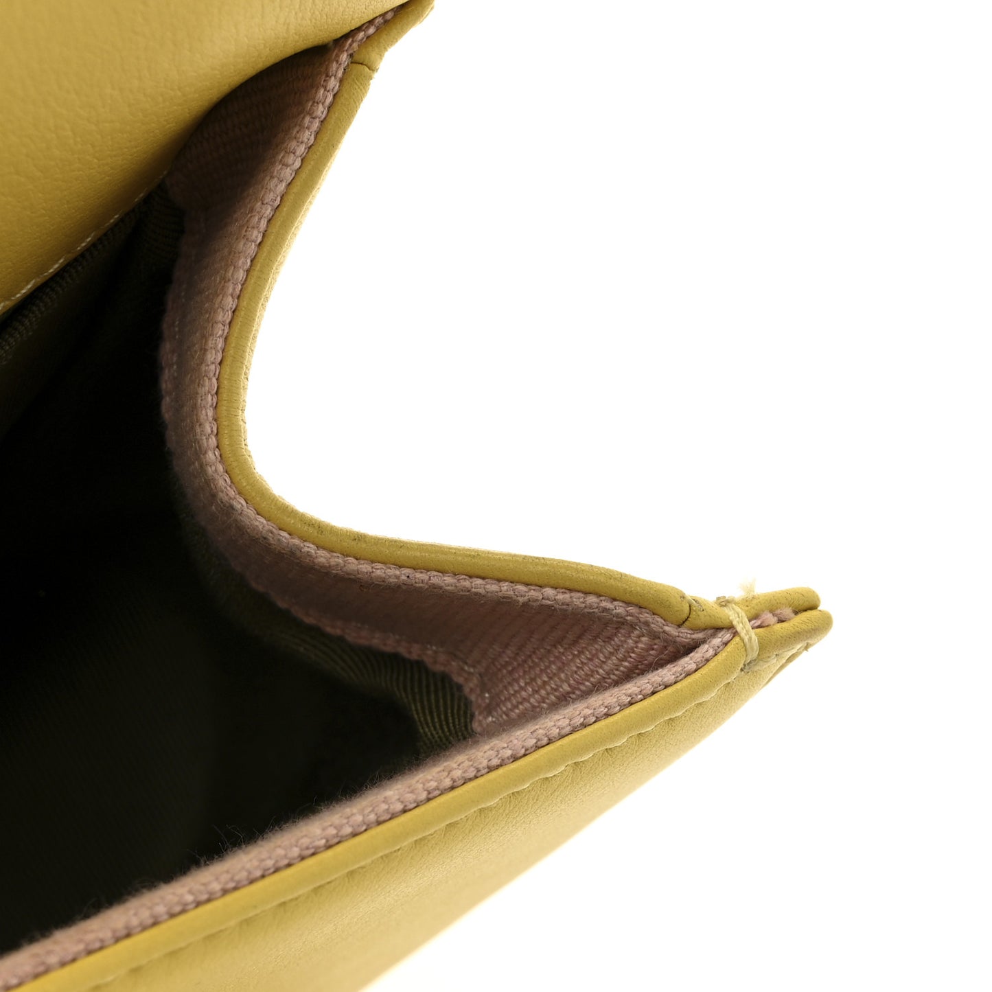 Calfskin Quilted Medium Boy Flap Yellow