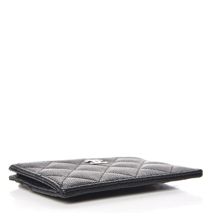 Chanel Caviar Quilted CC Zip Card Holder Black 4 of 8