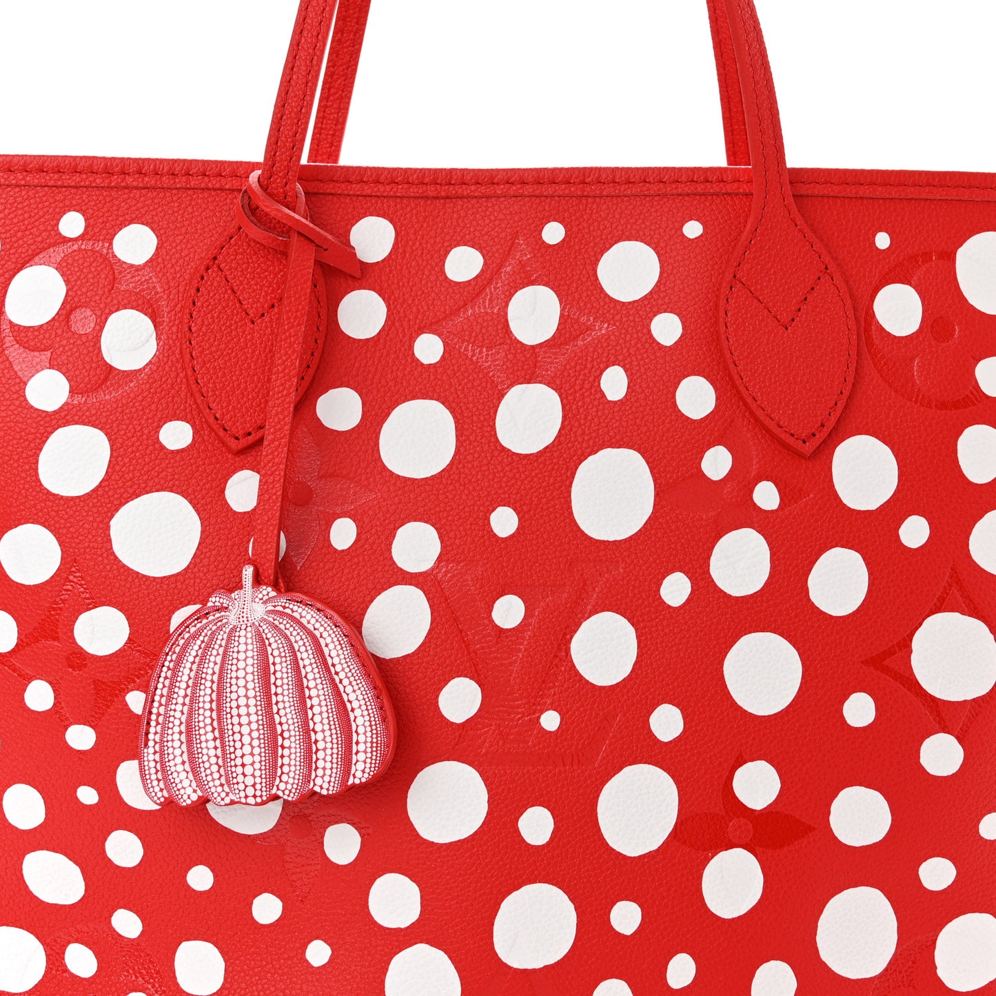 LV X YK Empreinte Infinity Dots Neverfull MM Rouge White